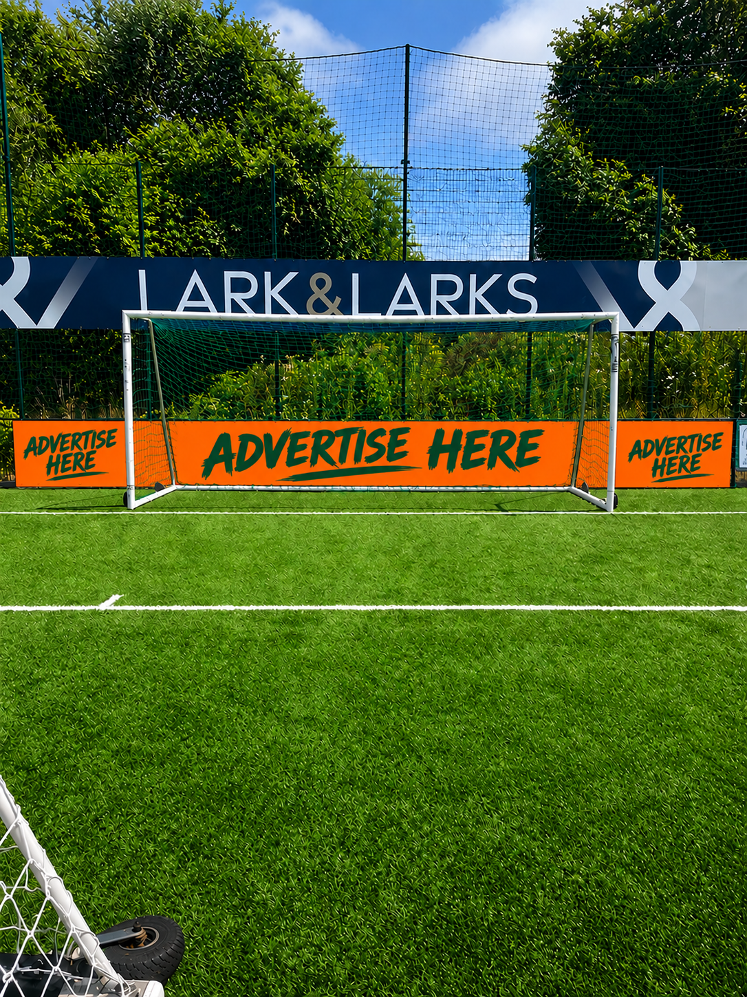 Put your brand in the most prominent place of them all - behind the goal.
