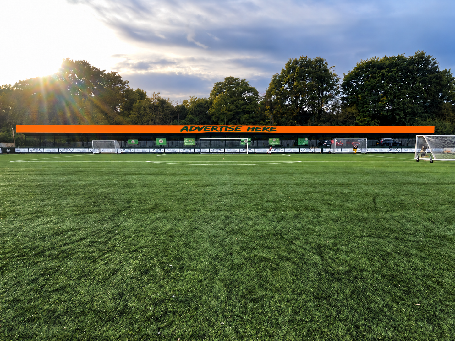 Put your brand across the main stand at our ground at the Railway End.